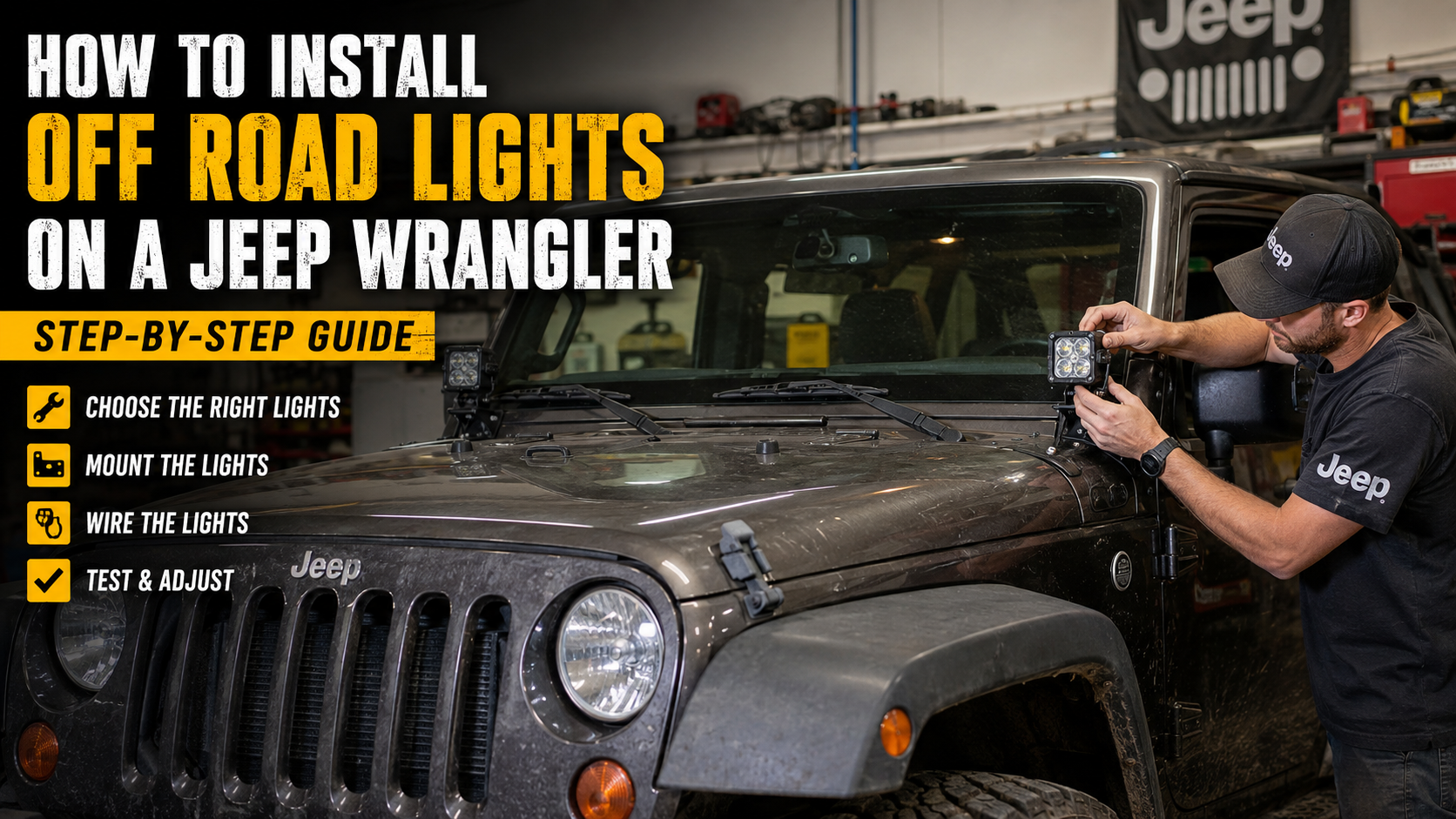 How To Install Off Road Lights On A Jeep Wrangler