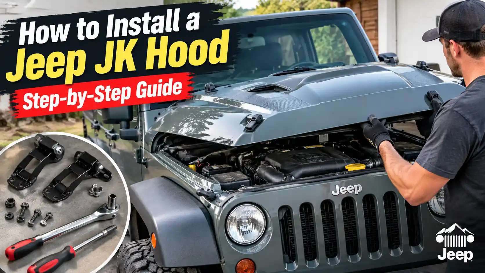 How to Install a Jeep JK Hood