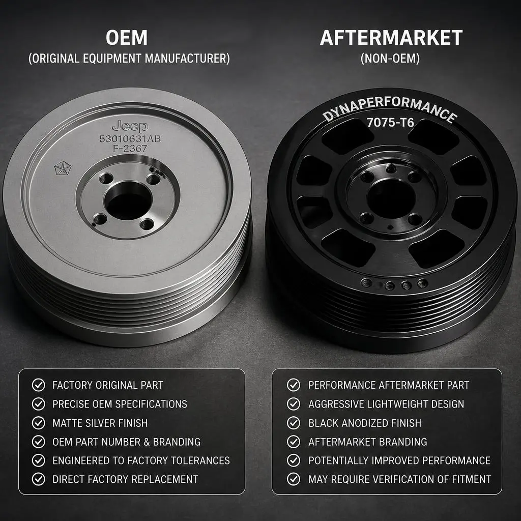 OEM vs Aftermarket Jeep Crank Pulley