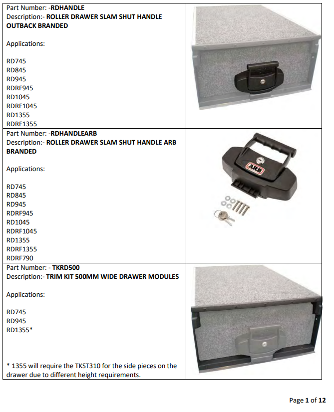 ARB drawer hardware unboxing