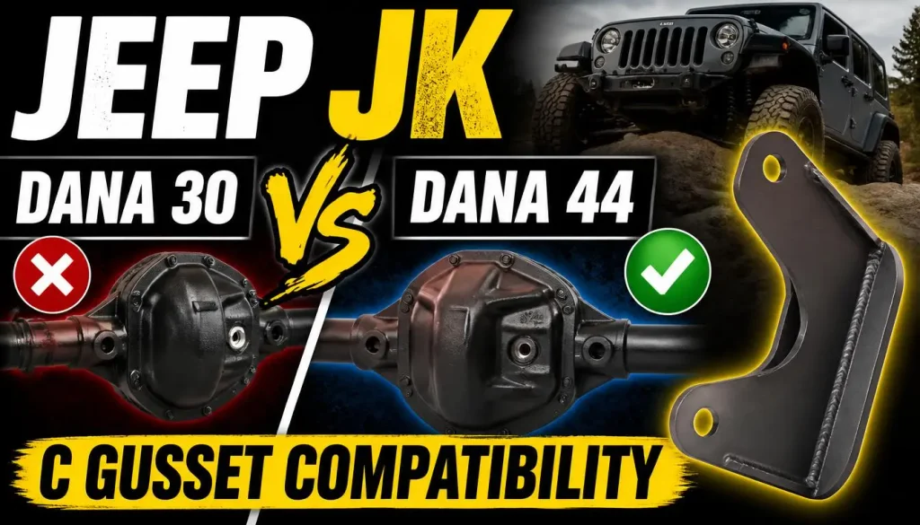 Jeep JK Dana 30 vs Dana 44 C Gusset Compatibility