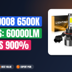 H13/9008 6500K Bulbs: 60000LM That's 900% Brighter